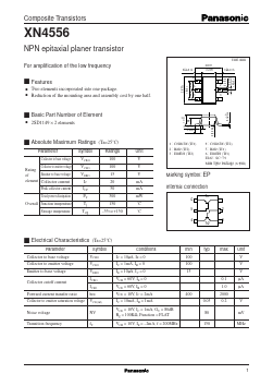 XN4556 Datasheet PDF Panasonic Corporation