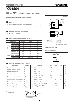 XN4504 Datasheet PDF Panasonic Corporation