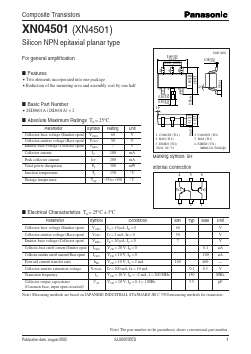 XN4501 Datasheet PDF Panasonic Corporation