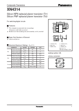 XN4314 Datasheet PDF Panasonic Corporation