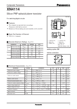 XN4114 Datasheet PDF Panasonic Corporation