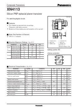 XN4113 Datasheet PDF Panasonic Corporation