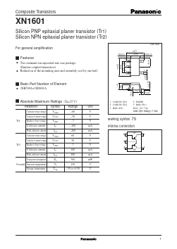 XN1601 Datasheet PDF Panasonic Corporation