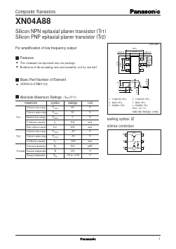 XN04A88 Datasheet PDF Panasonic Corporation