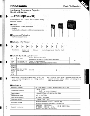 ECQ-U2A333MG Datasheet PDF Panasonic Corporation