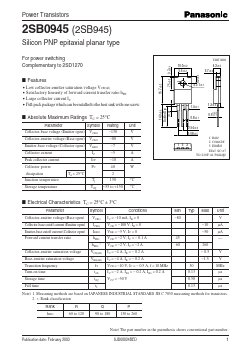 B945 Datasheet PDF Panasonic Corporation