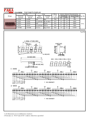A-505Y Datasheet PDF Para Light Electronics