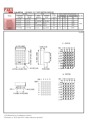 A-3571SR Datasheet PDF Para Light Electronics