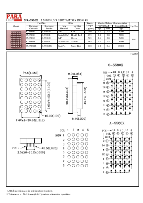 A-5580X Datasheet PDF Para Light Electronics