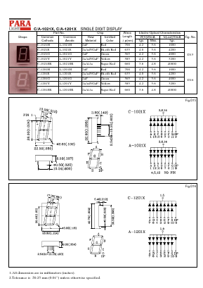 A-1021G_ Datasheet PDF Para Light Electronics