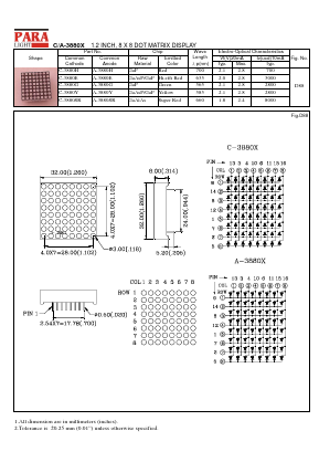 C/A-3880X Datasheet PDF Para Light Electronics