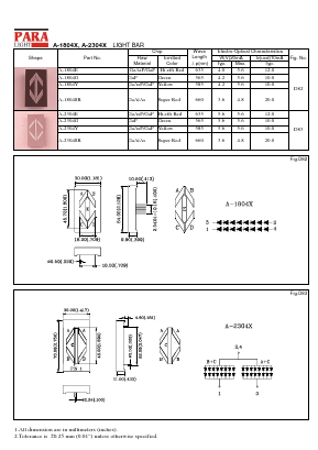 A-2304E Datasheet PDF Para Light Electronics