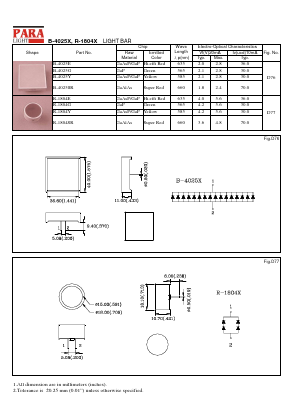 R-1804Y Datasheet PDF Para Light Electronics