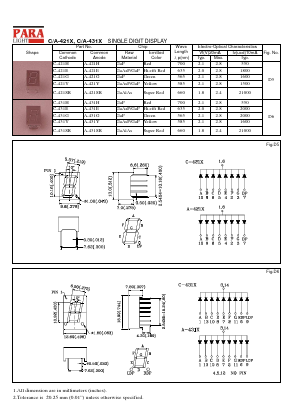 A-421SR_ Datasheet PDF Para Light Electronics