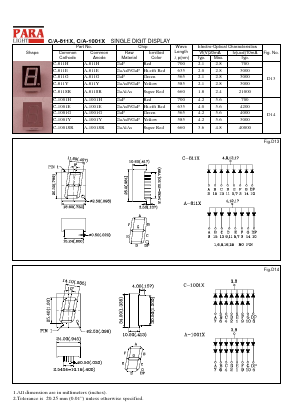 C-1001Y_ Datasheet PDF Para Light Electronics