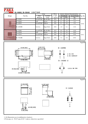 B-1504X Datasheet PDF Para Light Electronics