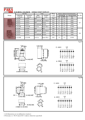 A-501Y_ Datasheet PDF Para Light Electronics