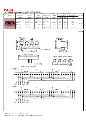 C-564G Datasheet PDF Para Light Electronics