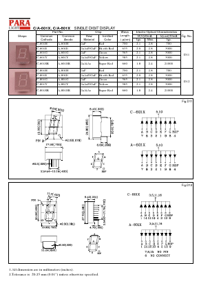 A-801SR_ Datasheet PDF Para Light Electronics