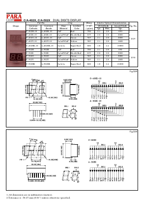 A-502G_ Datasheet PDF Para Light Electronics