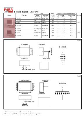 B-2233E Datasheet PDF Para Light Electronics
