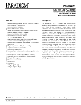 PDM34078SA8TQTY Datasheet PDF Paradigm Technology