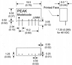P6CU-0512Z Datasheet PDF Peak-Electronics