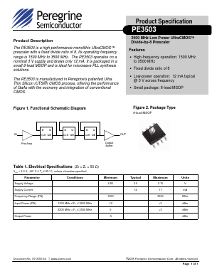 3503-00 Datasheet PDF Peregrine Semiconductor