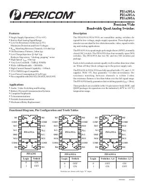 PI5A391A Datasheet PDF Pericom Semiconductor