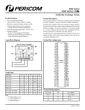 PI5C162212K Datasheet PDF Pericom Semiconductor