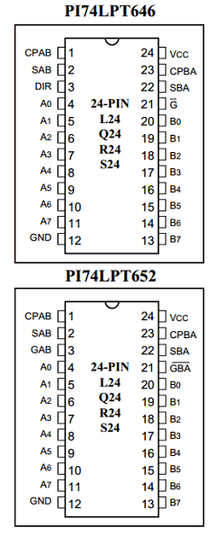 PI74LPT646S Datasheet PDF Pericom Semiconductor