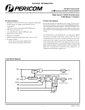 PI74FCT2163T Datasheet PDF Pericom Semiconductor