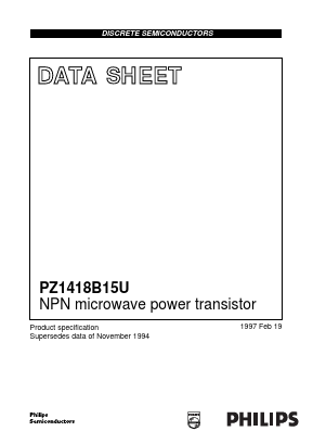 PZ1418B15U Datasheet PDF Philips Electronics