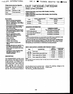 N74F30240N Datasheet PDF Philips Electronics