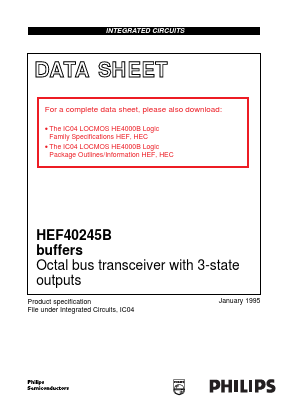 HEC40245BTD Datasheet PDF Philips Electronics