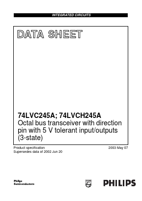 74LVCH245A Datasheet PDF Philips Electronics