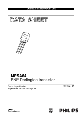 MPSA64 Datasheet PDF Philips Electronics