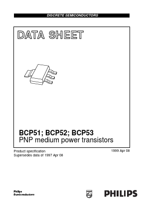BCP52 Datasheet PDF Philips Electronics