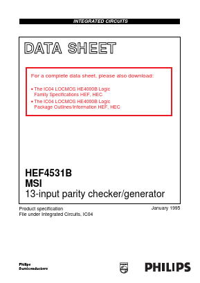HEC4531BDF Datasheet PDF Philips Electronics