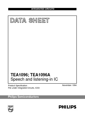 TEA1096 Datasheet PDF Philips Electronics