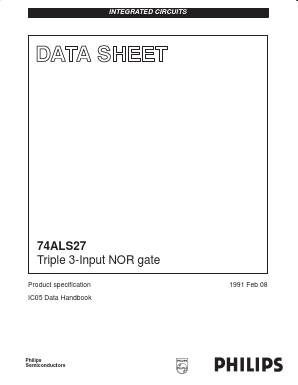 74ALS27N Datasheet PDF Philips Electronics