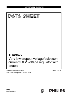 TDA3672 Datasheet PDF Philips Electronics