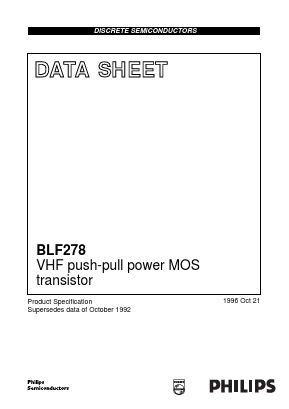 BLF278 Datasheet PDF Philips Electronics