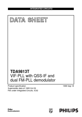 TDA9813TV4 Datasheet PDF Philips Electronics