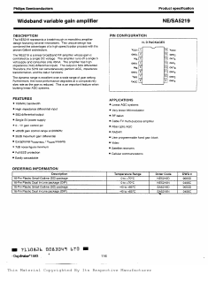 NE5219 Datasheet PDF Philips Electronics