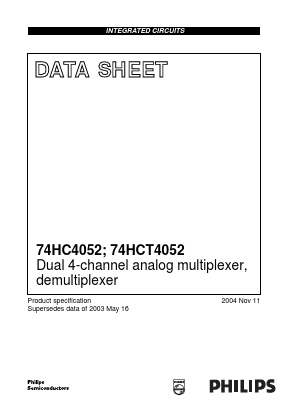 HC4052 Datasheet PDF Philips Electronics