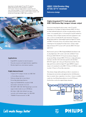 IEEE1394 Datasheet PDF Philips Electronics