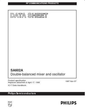 SA602A Datasheet PDF Philips Electronics