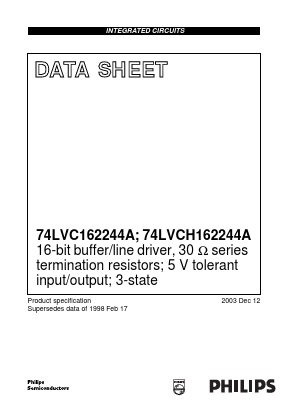 74LVCH162244ADGG Datasheet PDF Philips Electronics