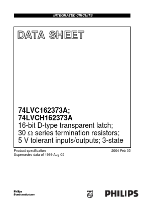 74LVCH162373A Datasheet PDF Philips Electronics